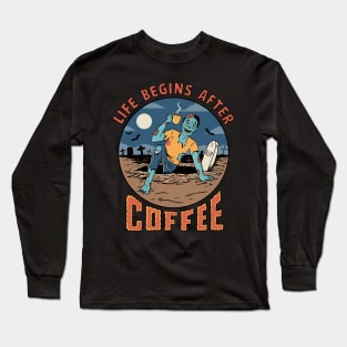 Coffee Zombie Long Sleeve T-Shirt